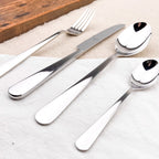 24-piece polished stainless steel cutlery set