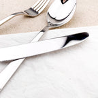 24-piece polished stainless steel cutlery set