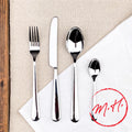 24-piece polished stainless steel cutlery set
