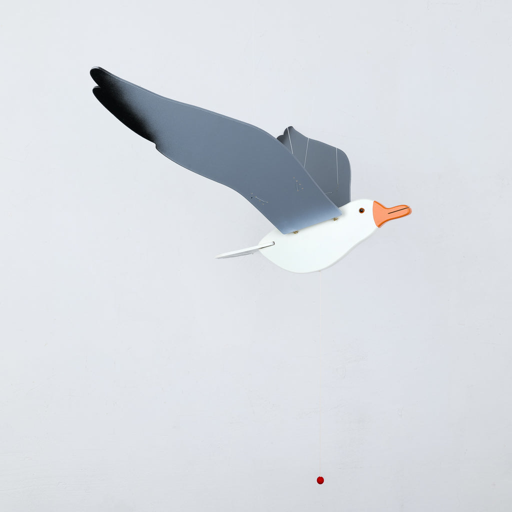 Small Foot wooden seagull mobile, 38 cm wingspan, hanging nursery and kids room decor