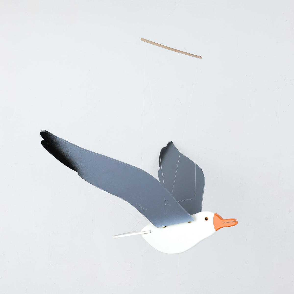 Small Foot Legler wooden seagull mobile with wings spread, decorative hanging toy for children