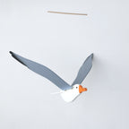 Legler Small Foot 1621 wooden seagull mobile, grey wings, 32 cm body, kids room wall decor