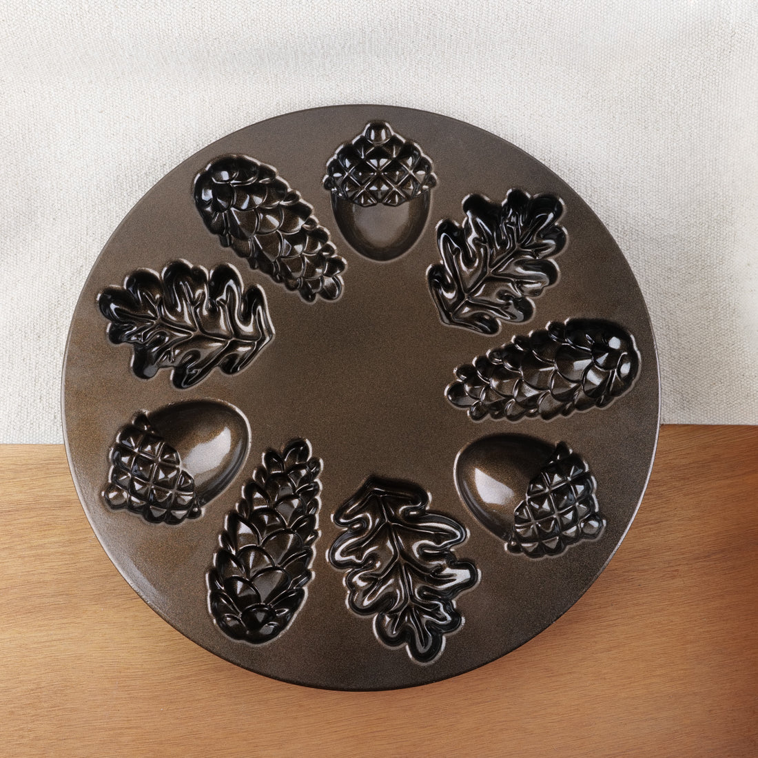 pinecone shaped individual cakes autumn baking Nordic Ware pan