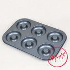 De Buyer non-stick ring doughnut tray 6 cavities coated steel
