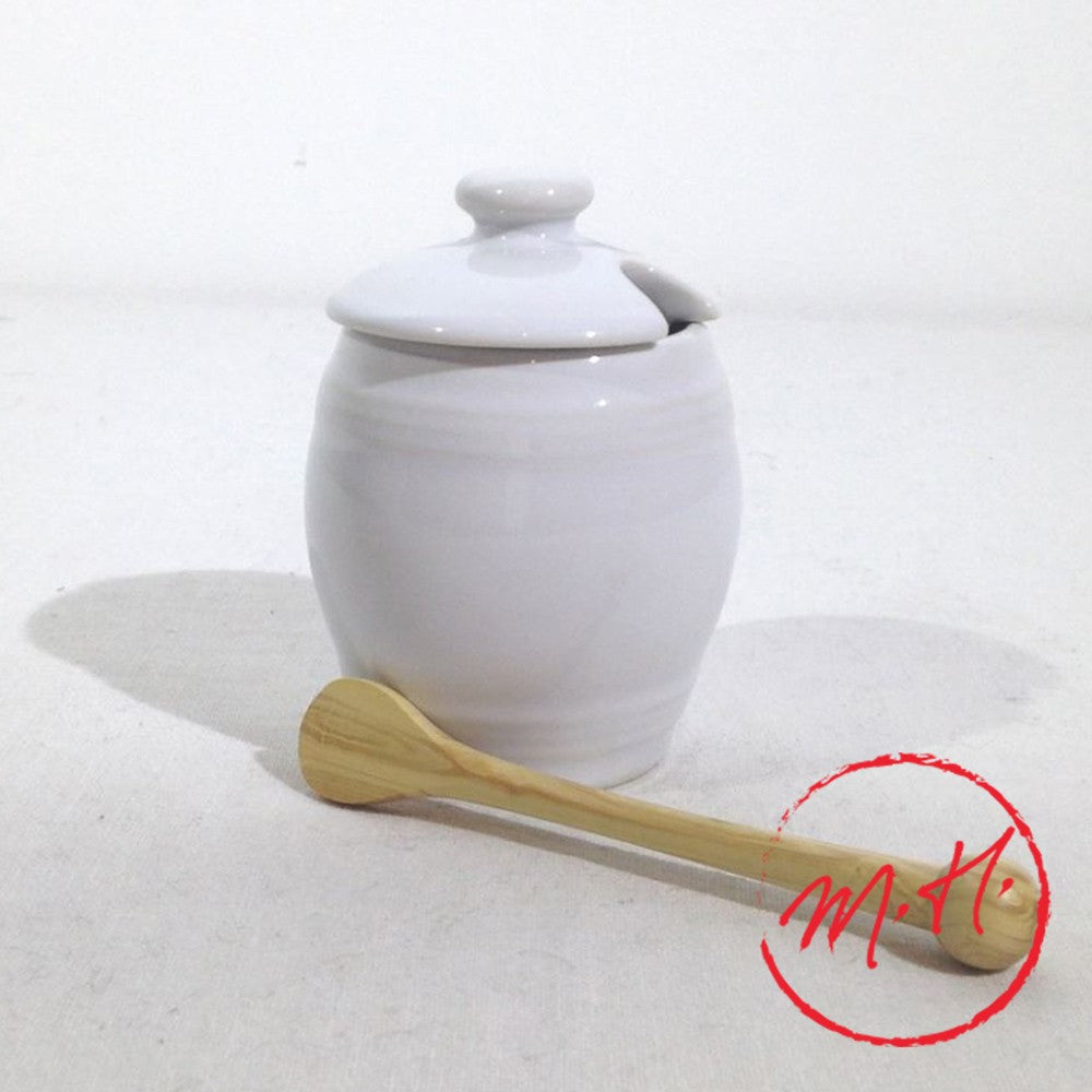 Hotel porcelain mustard pot
