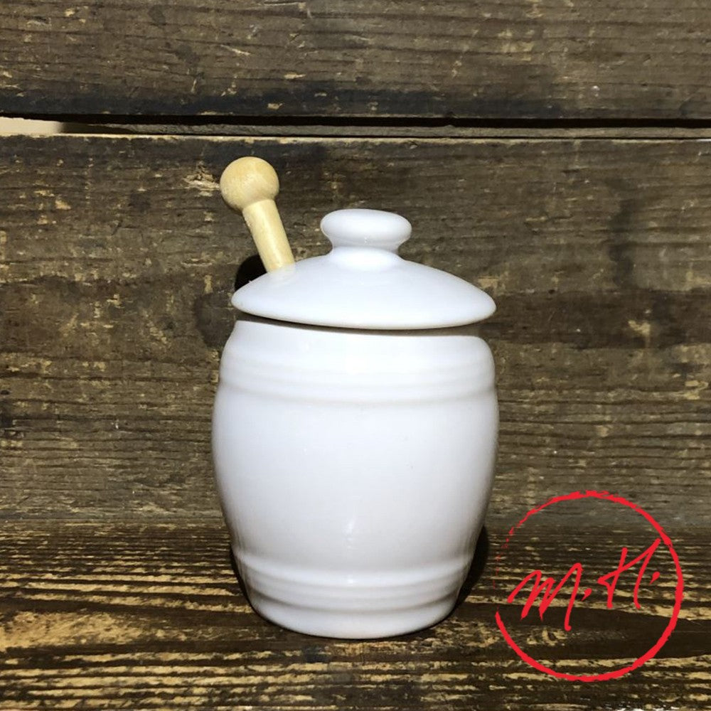 Hotel porcelain mustard pot