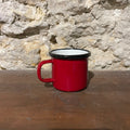 Red enamel mug D6 cm