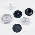 Kit multidouille 3 plateaux interchangeables Chef Inov en plastique pour décoration pâtisserie, pièces détachées étalées