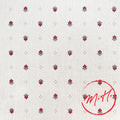 Round calisson tablecloth white-red