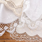 Napperon dentelle et lin