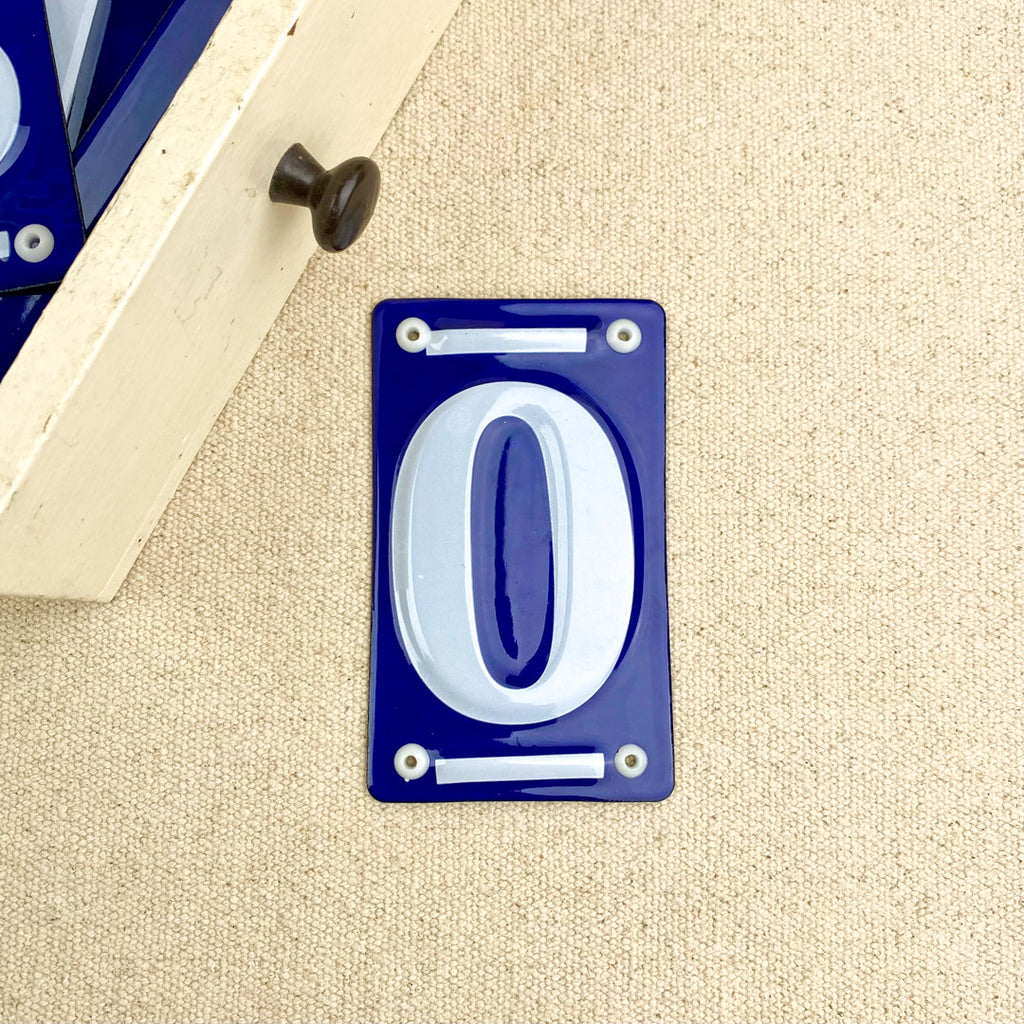 Enamel house number