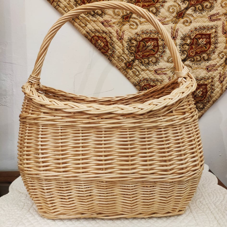 Panier vendéen en osier naturel