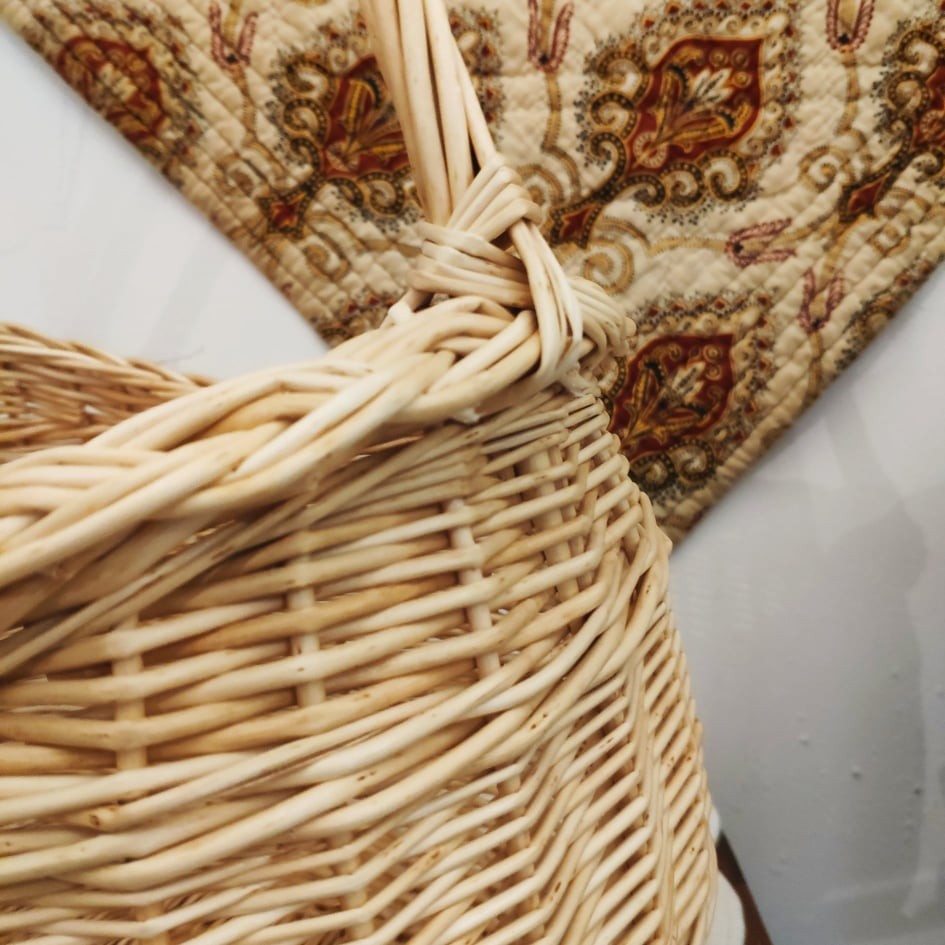 Panier vendéen en osier naturel