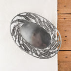 Oval pewter wheat ear basket Potier d'Étain