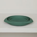 Passoire rétractable en silicone vert, rétractable pour camping ou cuisine
