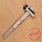 Takagi 170 g Japanese mallet, soft metal head close-up, 32 mm diameter, for chisel work and precision woodworking