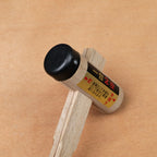 Takagi 170 g Japanese mallet, wood and soft metal construction, 32 mm head detail, bench chisel striking