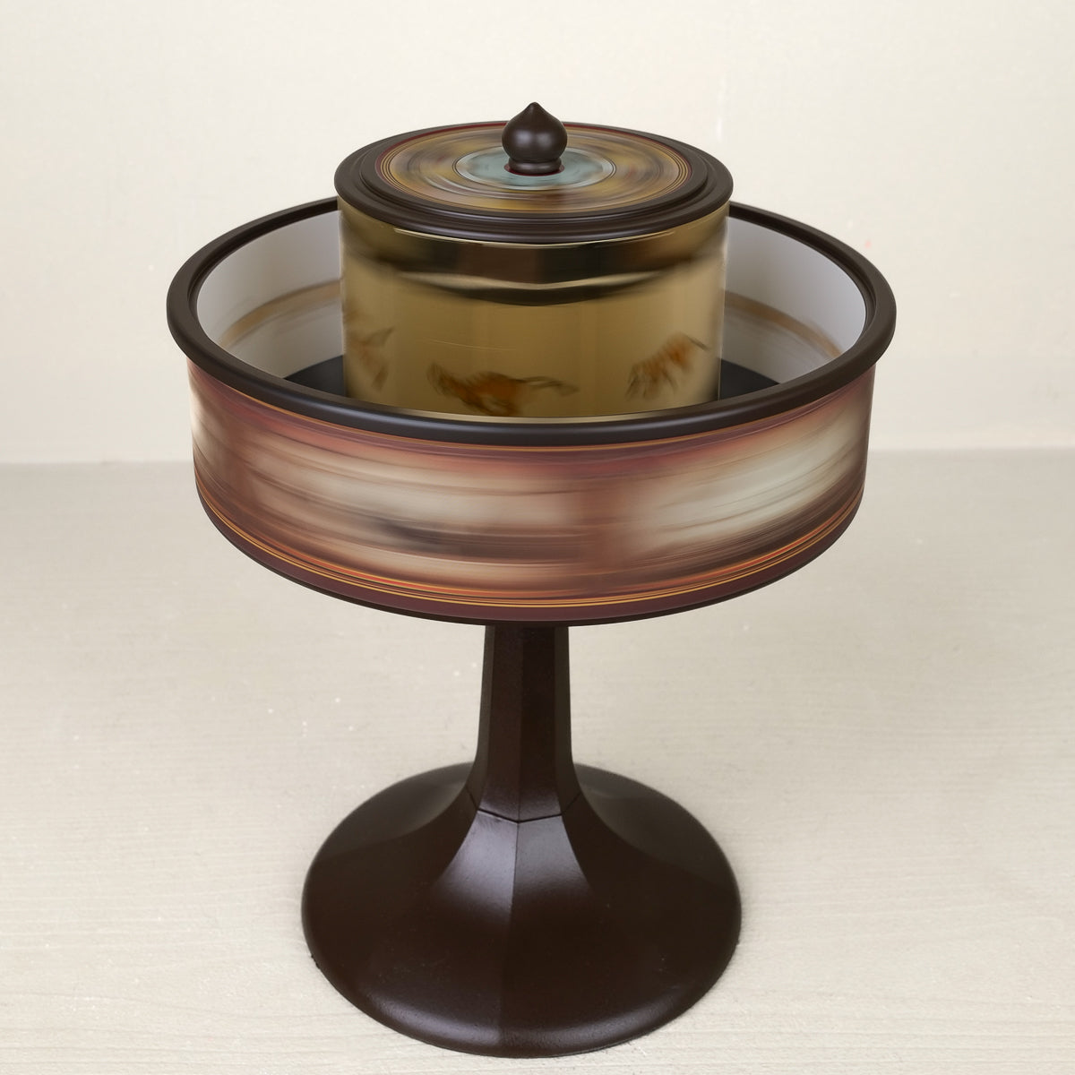 Antique-style praxinoscope optical toy made in Spain by Hemisferium, a forerunner of cinema