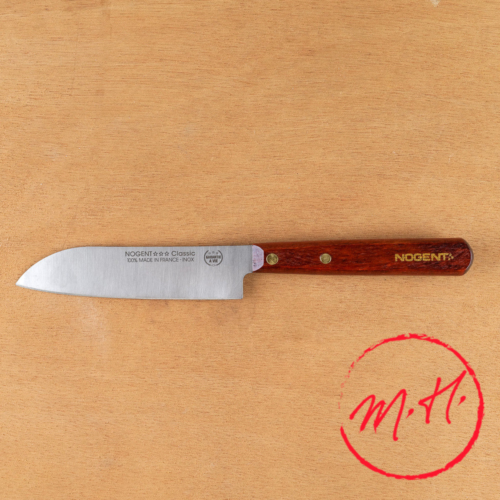 Small Santoku knife, cherry wood
