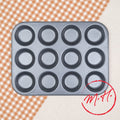 Moule en acier pour 12 tartelettes De Buyer ø 7cm