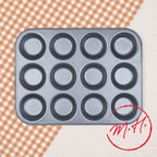 Moule en acier pour 12 tartelettes De Buyer ø 7cm