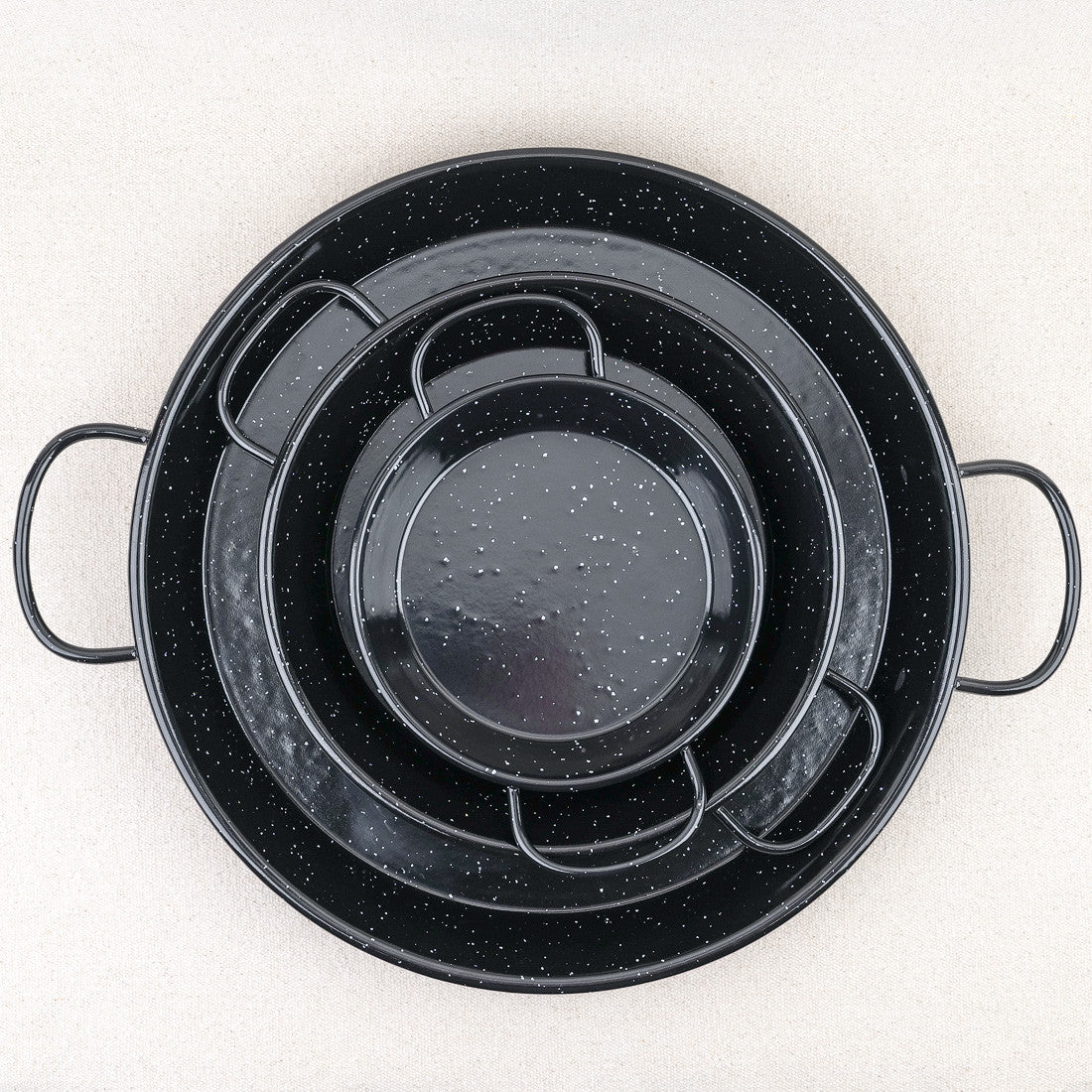 Plat à paella émaillé bas