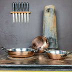 Serving dish in tin-plated copper