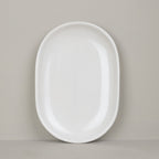 Assiette ovale en grès naturel