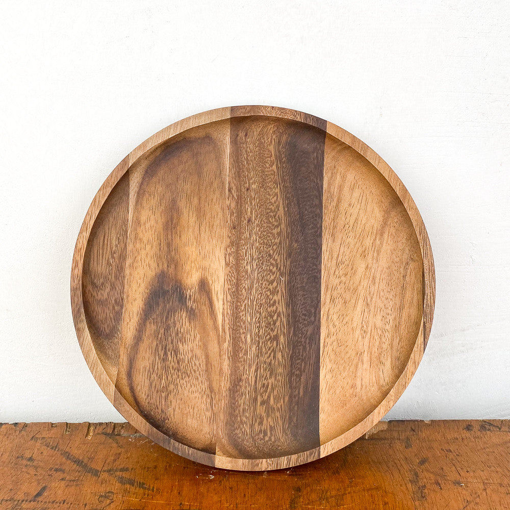 Plateau rond en bois