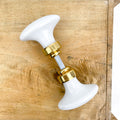 Porcelain oval door knob handle