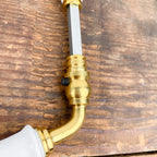 Poignée de porte double en porcelaine blanche