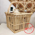 Hazel wicker bottle holder