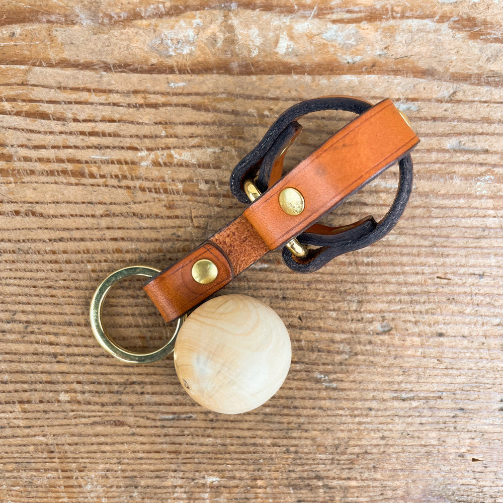 Porte-clés cochonnet en cuir fabriqué en France