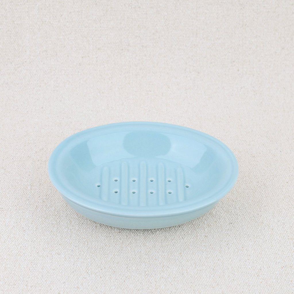Porte-savon céramique bleu