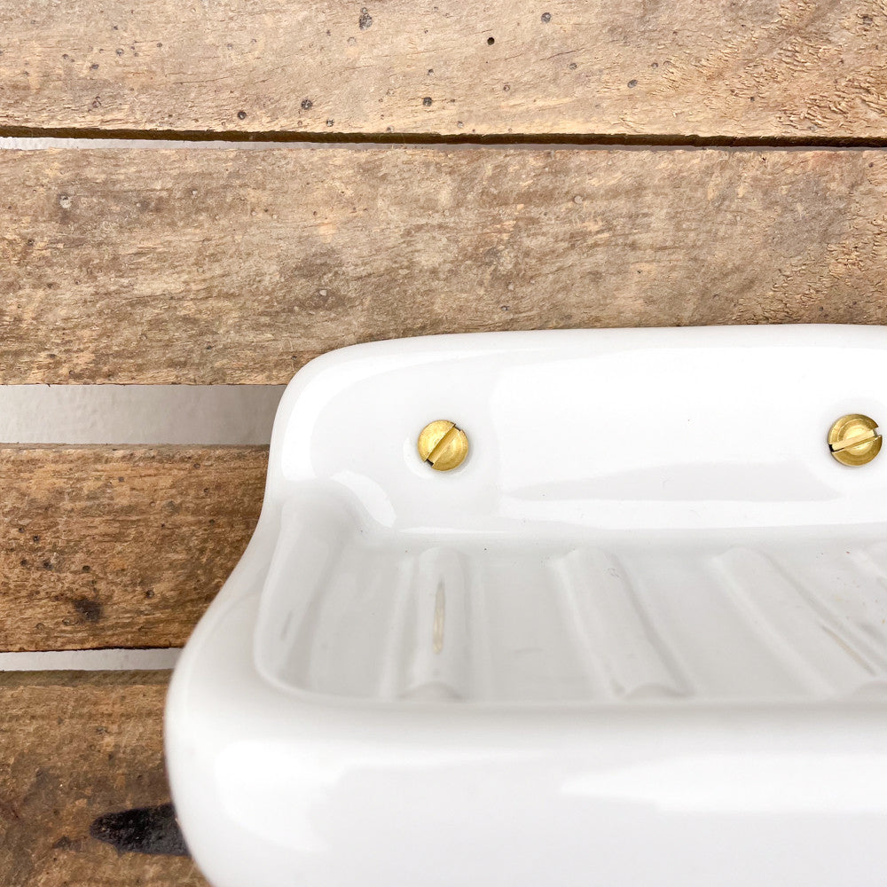 Porte-savon mural en porcelaine 14 cm