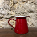 Pot à lait émail rouge 0,5 L