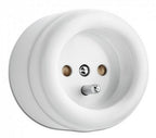 Duroplast White 2P+T wall outlet
