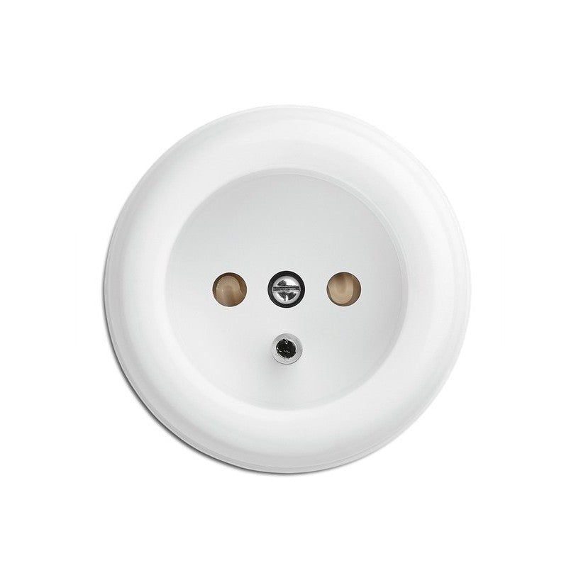 Duroplast White 2P+T wall outlet