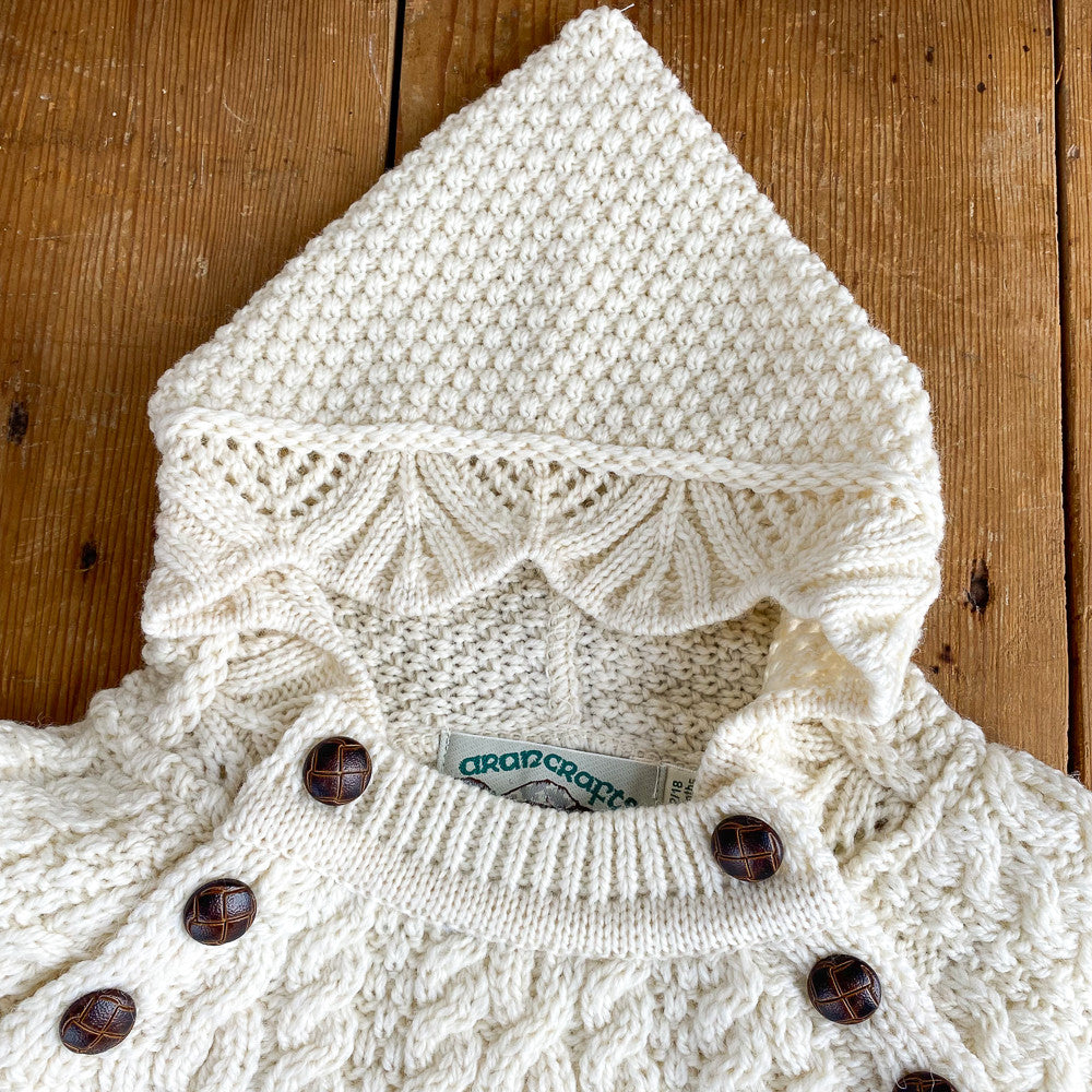 Pull irlandais à capuche bébé 12/18 mois