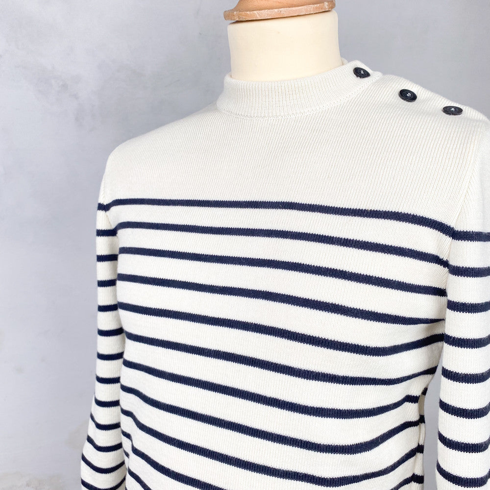 Pull marin blanc rayé