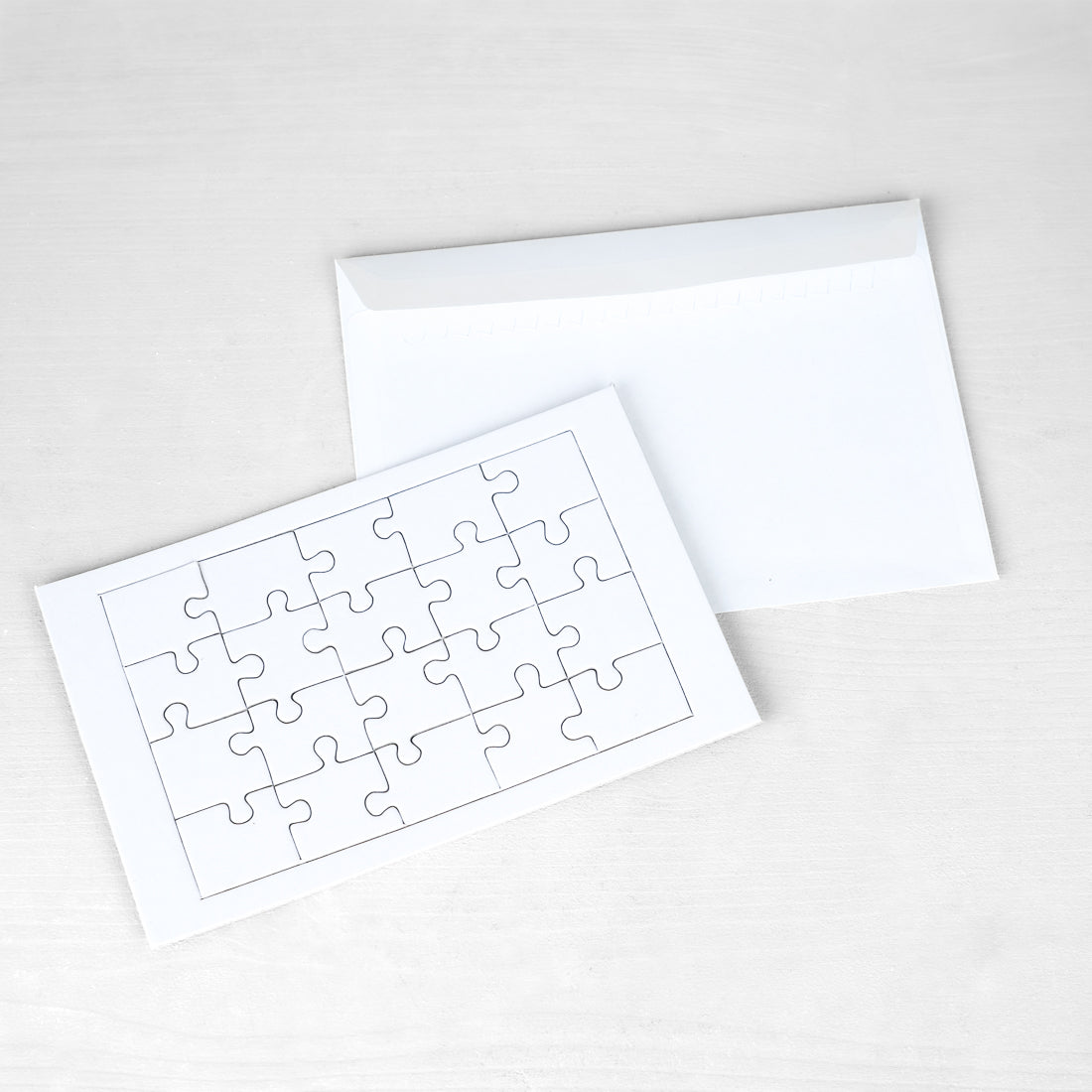 enveloppe puzzle blanc vide