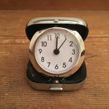 Folding travel alarm clock