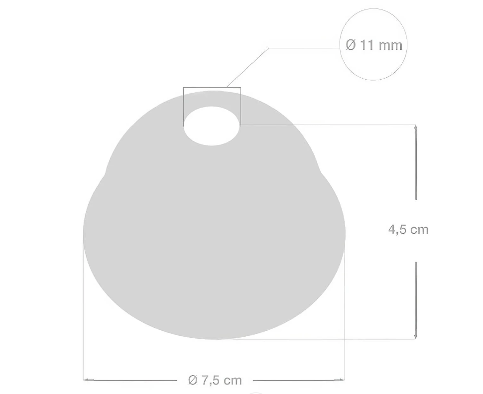 Rosace cloche en porcelaine