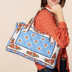 Sac à main matelassé Adiana bleu Souleiado