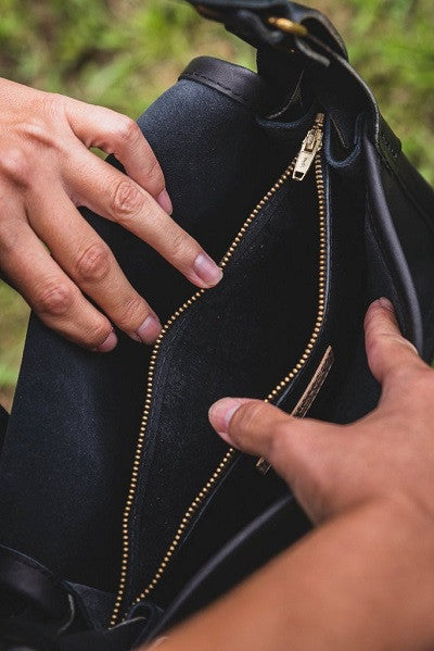 Sac bandoulière gibecière en cuir