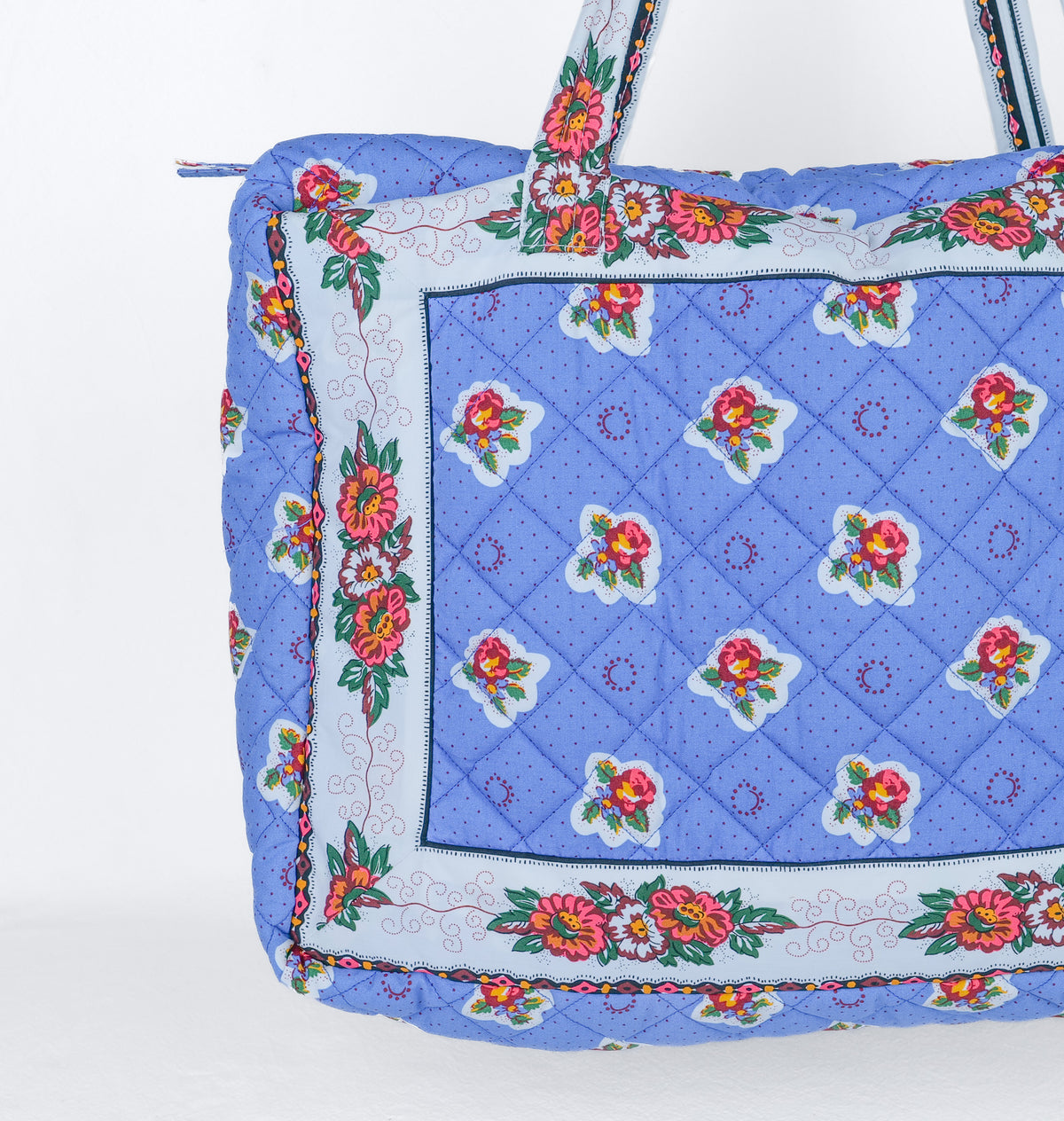 Sac ADIANA Printemps bleu matelassage losange doublure coton uni