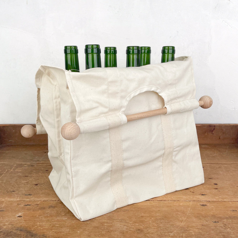 Sac porte-bouteilles toile coton
