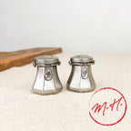 Pewter salt and pepper shakers