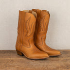 Pair of brown leather cowboy boots