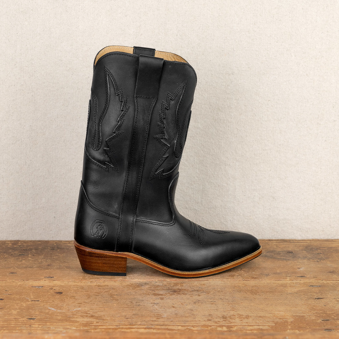 Botte Santiag noire gardiane